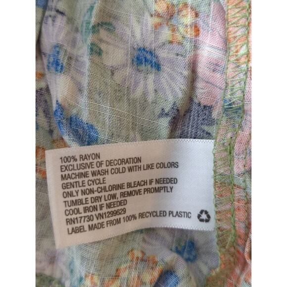 Wild Fable Women Floral Tiered Mini Dress Multicolor XL NWT Boho Coastal Prairie - Picture 8 of 9